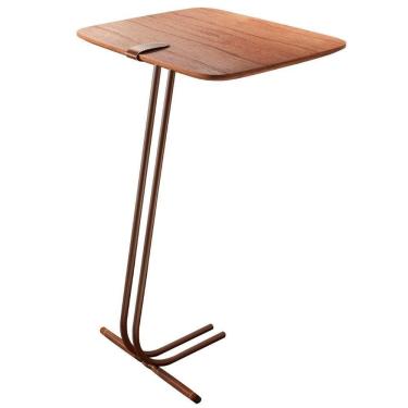 Imagem de Mesa Apoio Lateral Para Sofá Lisboa Pé Café cinamomo
