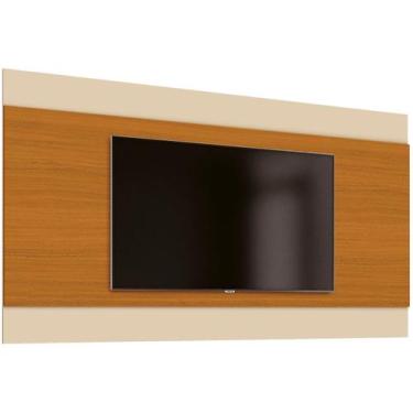 Imagem de Painel para TV até 58 EDN Móveis Merlo, Off White e Cedro