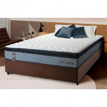 Imagem de Cama Box Espuma Chicago Viúva 128x188 Cinza King House
