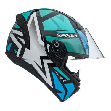 Imagem de Capacete Fechado Spike 2 1st Preto/Verde Água ~ Peels