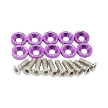 Imagem de Arruelas De Alumínio Anodizadas Coloridas M6 Para Carros, 10 Peças, Ju