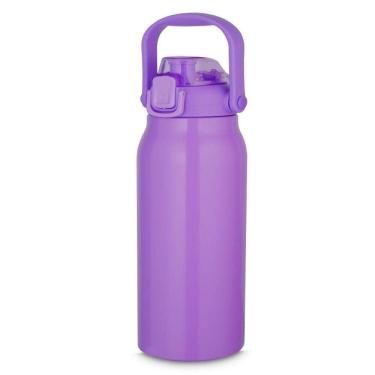 Imagem de Garrafa Litrão Com Alça E Bico 1,5l Em Aço Inox Roxa