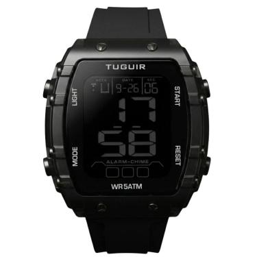 Imagem de Relógio Tuguir Masculino Ref: Tg30449 Retangular Esportivo Digital