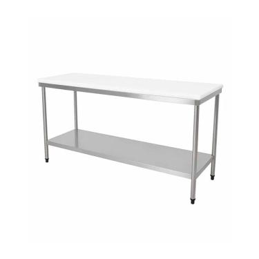 Imagem de Mesa de Inox com Tampo de Polietileno 200x65x90cm FRNMP20