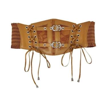 Imagem de Cinto Corset De Renda plus Size Para Mulheres, Faixa Larga Elástica, C