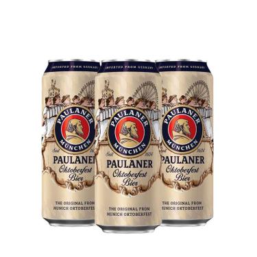 Imagem de Pack 3 Cervejas Paulaner Oktoberfest Lata 500ML