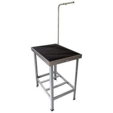 Imagem de Mesa de Banho e Tosa Inox AlcaPet 110X55cm Preto APIS-17P
