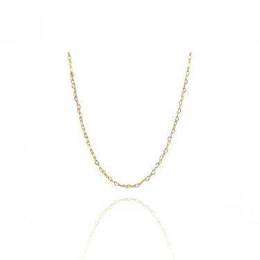 Imagem de Choker Com Coração Vazado Pequeno Interligado Banhado Em Ouro 18k [f027]
