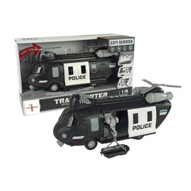 Imagem de Helicóptero de Resgate da Polícia 1:16 com Luz e Som  - Brink Center