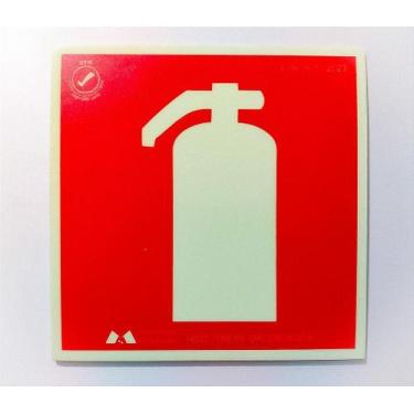 Imagem de Kit Placa de Sinalização Rota de Fuga de Emergência Extintor, Pacote c