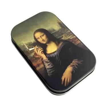 Imagem de Estojo De Cigarros De Metal Com Tampa Articulada Para Armazenamento De