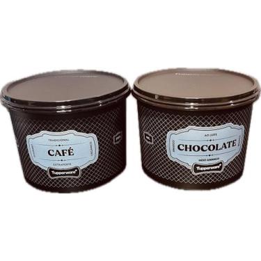 Imagem de Tupperware Kit 2 Potes Café E Chocolate Clássico