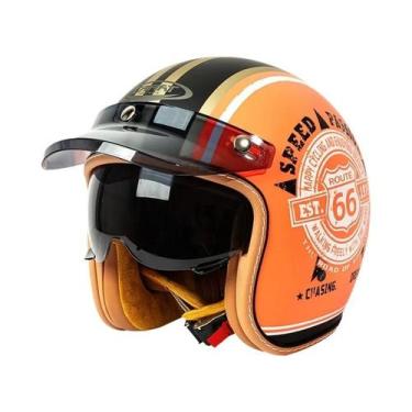 Imagem de Capacete Retro Masculino De Inverno, Estilo Americano, Três Quartos Pa