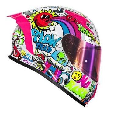 Imagem de Capacete Norisk Flow Trap Branco Rosa Feminino, 58/M