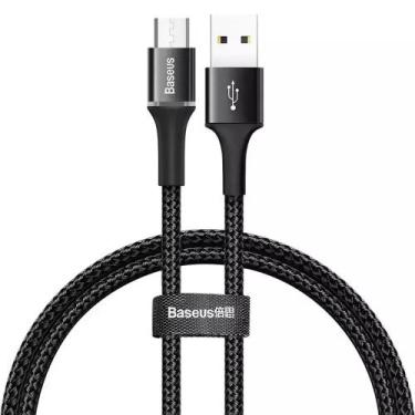 Imagem de Cabo USB Baseus LED Micro 3A Carregamento Rapido Android, Black