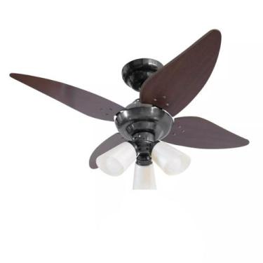 Imagem de Ventilador Teto Salvante 4 Pás Fumê Controle Parede TRON 127V, 110V