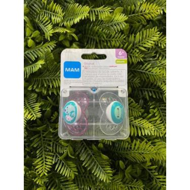 Imagem de Kit Chupeta Silicone Ortodôntico MAM Original + 6 Meses 2 Unidades