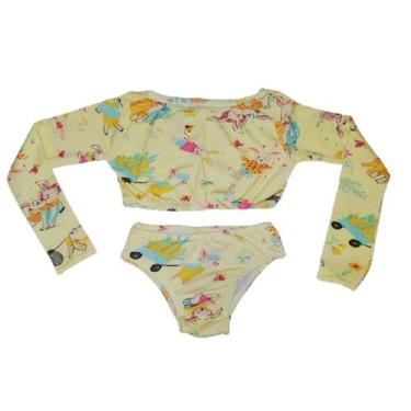 Imagem de Biquini infantil manga longa Estampado - GM Moda Praia,  2