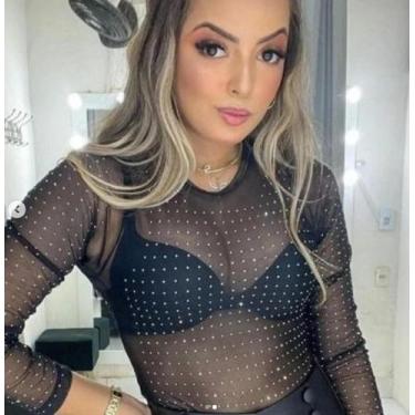 Imagem de Body em Tule com Strass TAM Único - SolModas