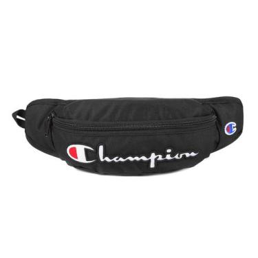 Imagem de Pochete Champion Supersize Waits Script Logo, Preto, Branco, Único