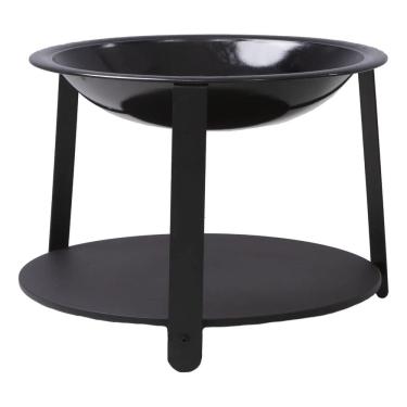 Imagem de Aquecedor Braseiro Redondo Externo A Lenha Preto 56x56x44cm