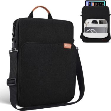 Imagem de Bolsa Premium Resistente à água Compativel Ipadd 13-14 Macbookkk Pro M3 M1, Compartimentos Organizados, Alça Ajustável,