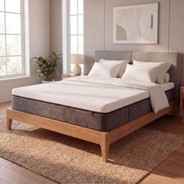 Imagem de Colchão King À Vácuo Espuma D28 193cm x 17cm Snap Magic Branco/Preto