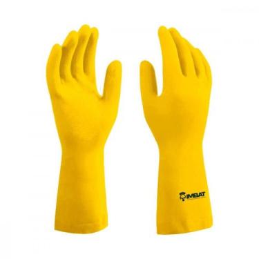 Imagem de Luva Latex Imbat Forrada Amarela 08