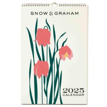 Imagem de Calendário de Parede Snow & Graham 2025 - Impressão Artística de 12 Me