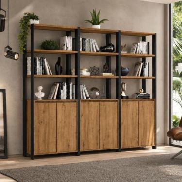 Imagem de Estante Industrial 6 Portas 9 Prateleiras M115 183CMX210CM Yescasa Mar