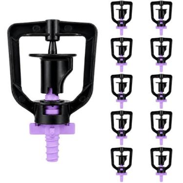 Imagem de 10 Microaspersor Roxo 88lph Bocal Cruz Bailarina Giratório Sistema de 