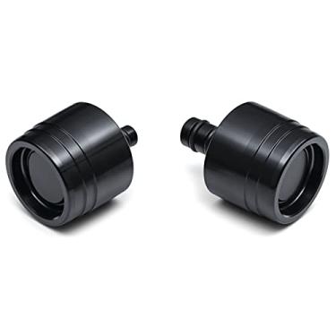 Imagem de Kuryakyn Acessório de motocicleta 3824: Deslizadores de eixo traseiro Lodestar para África Twin, usinados em alumínio 6061-T6 com acabamento anodizado preto, 1 par