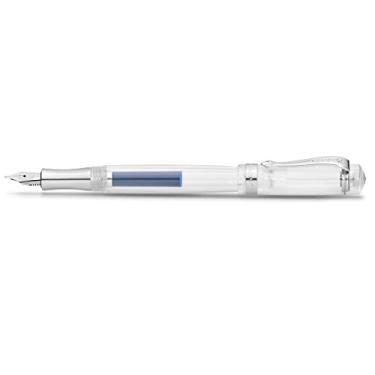 Imagem de Kaweco Caneta-tinteiro Student I Premium para cartuchos de tinta com ponta de aço de alta qualidade I Nostalgic Kaweco Luxury Caneta-tinteiro transparente I Nib Width EF (extra fina)