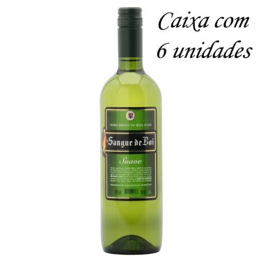 Imagem de Cx 6 Vinho Branco Suave Sangue de Boi Aurora Serra 750 ml