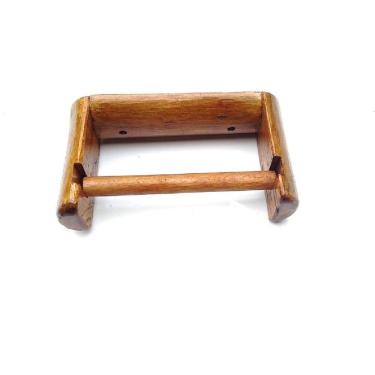 Imagem de Porta Suporte de Papel Toalha em Madeira Rústica