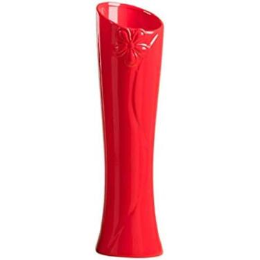 Imagem de KRASS Vaso decorativo clássico vermelho vaso de cerâmica moda moderna vaso de mesa família decoração de casamento vasos de presente podem conter vaso de água, vermelho, 46 cm, colecionador88