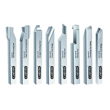 Imagem de HHIP 2006-9028 1/2 X 10,16 cm Conjunto de ferramentas de torneamento de aço de alta velocidade com 8 peças