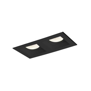 Imagem de Spot de Embutir Newline Flat para 2 Lâmpadas AR70 GU10 Bivolt Preto