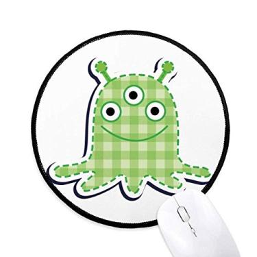 Imagem de DIYthinker Universo e Alien Monster Mouse Pad Desktop Office Tapete redondo para computador