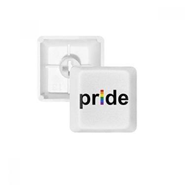 Imagem de Teclado mecânico LGBT Rainbow Gay Lésbica Transgênero Tecla PBT Kit de atualização para jogos