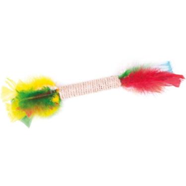 Imagem de Brinquedo Bastão de Sisal com Penas para Gatos - Tam. Único
