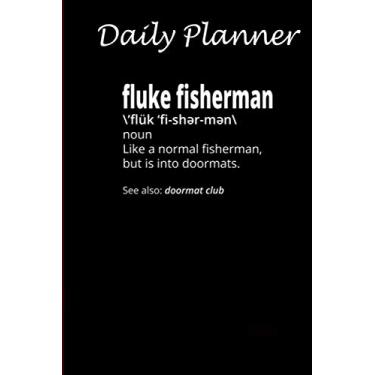Imagem de Daily Planner - Fluke Fisherman Summer Flounder Fishing notebook Fluke: Daily planner 2021, US map, US holiday, 6x9 inch, 136 pages