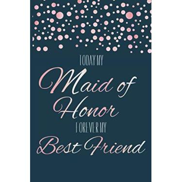Imagem de Maid of Honor: From the Bride I Dotted Journal Navy Rose Gold I Wedding Planner I Diary I Surprise Idea I Will You Be My Maid of Honor I Bridesmaid ... I Best Friend for Life I Thank You Gift