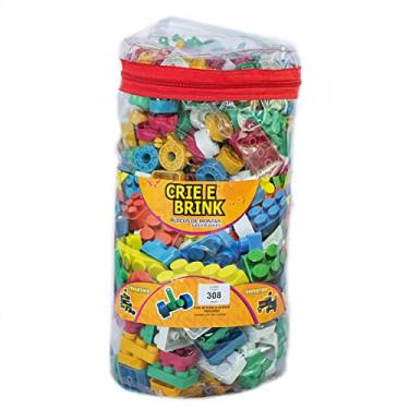 Imagem de Kit Com 308 Peças De Blocos De Montar Crie e Recrie Colors, Gravo Brink, original