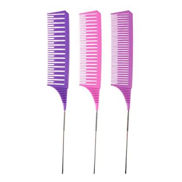 Imagem de LAURAG estilo de cabelo Ingrid Hair Styling Combs Tailed Pente Conjunto Coloração Pente Tingimento Ferramenta Salon Corte Destaque Tecelagem Corte Pente Para Cabeleireiro