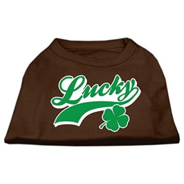 Imagem de Mirage Pet Products Camiseta Lucky Swoosh de 45,7 cm para animais de estimação, 2GG, marrom