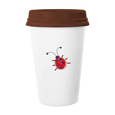 Imagem de Caneca de joaninha pintada à mão com desenho de animação Graffiti para copo de cerâmica