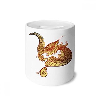 Imagem de DIYthinker Caixa de dinheiro colorida com desenho de animal de fênix caixa de cerâmica porta-moedas presente de cofrinho