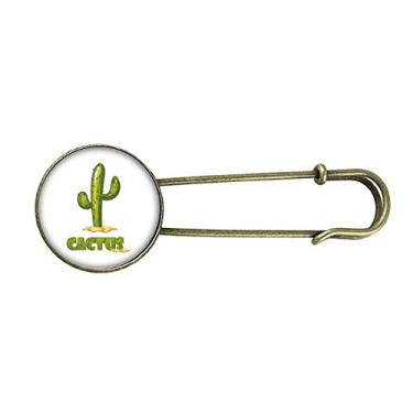 Imagem de Broche de metal retrô para suculentas de cacto, planta em vaso verde