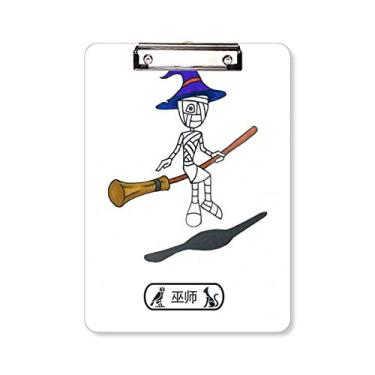 Imagem de Egypt Mummy Halloween Wizard Horus prancheta pasta, bloco de escrita A4